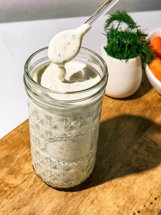 Homemade Ranch Dressing with Dill Pickles